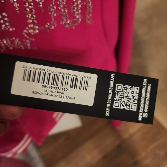 Pink Rhinestone Embellished Jacket - Picture 2 of 4